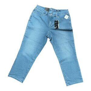 Style & Co Capri Jeans Tummy Control Mid-Rise Embellished Pockets Size 10 NWT